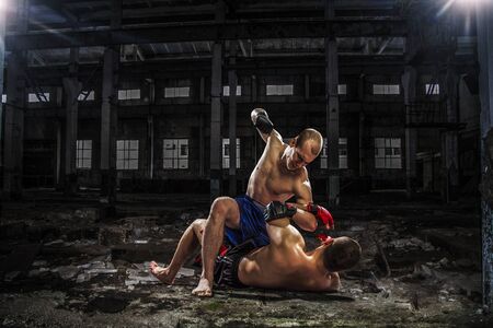 Box fighters trainning. Mixed media . Mixed mediaの写真素材