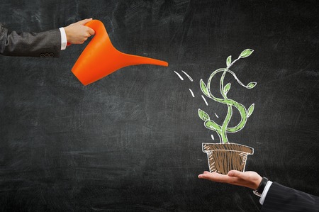 Invest right to get income . Mixed mediaの写真素材