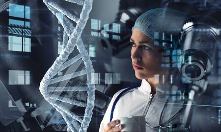 Innovative technologies in science and medicine. Mixed media . Mixed media