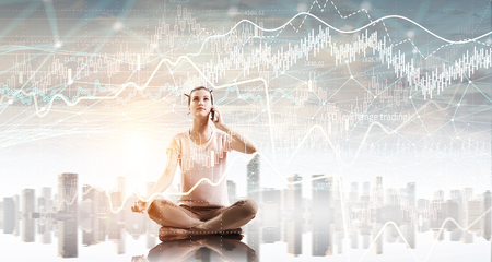 Business and healthy life balance . Mixed mediaの写真素材