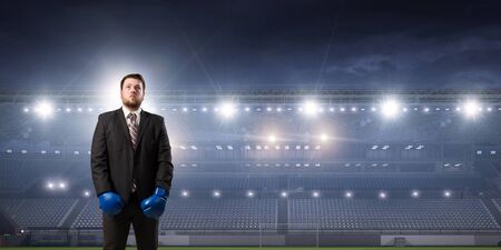 He is fighter for success . Mixed mediaの写真素材