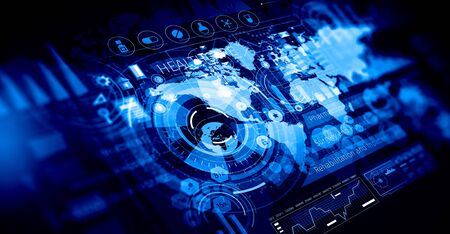 Sales data and dynamics . Mixed mediaの写真素材