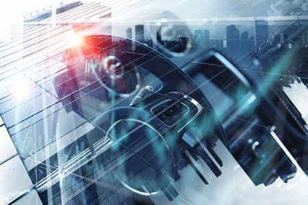 Close of elegant car . Mixed mediaの写真素材