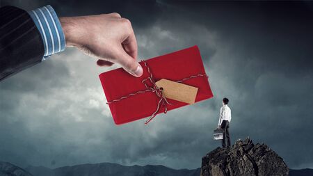 Get your bonus for good work . Mixed mediaの写真素材