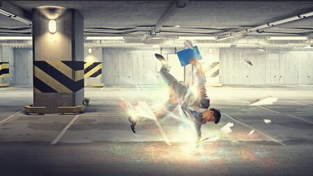 He is got the deal . Mixed media . Mixed mediaの写真素材