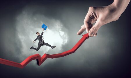 Climbing up to success . Mixed mediaの写真素材