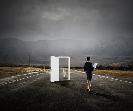 Open new doors and opportunities . Mixed media