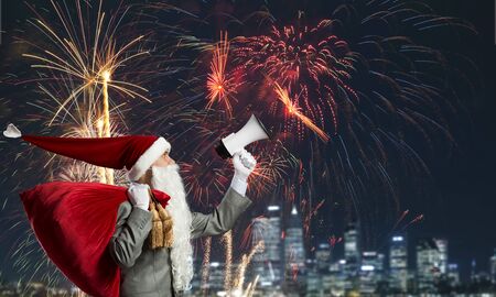 Santa Claus is already here . Mixed media . Mixed mediaの写真素材