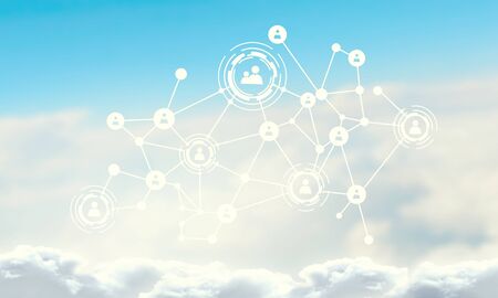 Wireless technologies for connection . Mixed mediaの写真素材