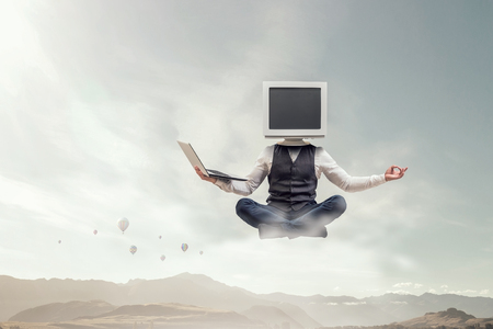 Problem of television addiction       . Mixed mediaの写真素材