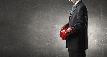 Mister boss ready to fight    . Mixed mediaの写真素材