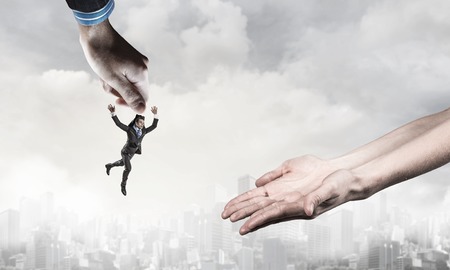 Hand of law and justice    . Mixed mediaの写真素材