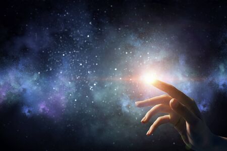 Connection and interaction concept    . Mixed mediaの写真素材