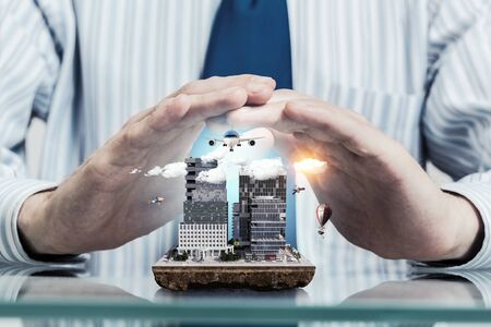 Mini city design    . Mixed mediaの写真素材