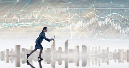 Business on the move. Mixed media . Mixed mediaの写真素材