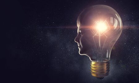 Little guy dreaming . Mixed mediaの写真素材