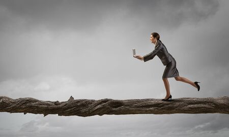 Business on the move . Mixed mediaの写真素材