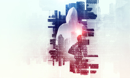 She fights for her rights . Mixed mediaの写真素材