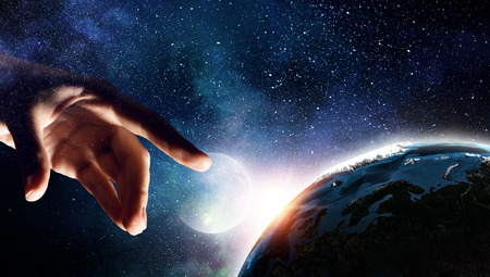 Idea of Earth creation . Mixed mediaの写真素材