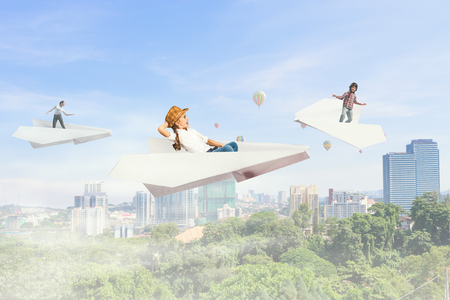 I dream to fly away . Mixed mediaの写真素材