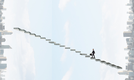 Climbing up to success . Mixed mediaの写真素材