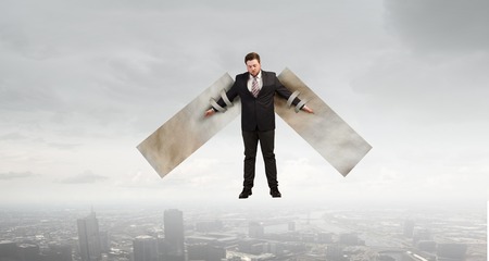 Feeling free and happy. Mixed media . Mixed mediaの写真素材