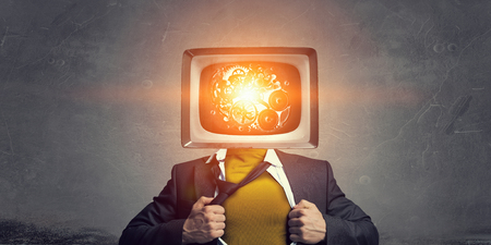 He is super and powerful . Mixed mediaの写真素材