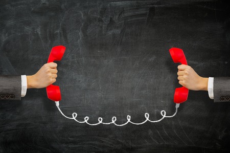 Getting a call . Mixed mediaの写真素材