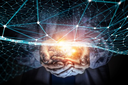 Social networking scheme . Mixed media . Mixed mediaの写真素材