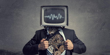 He is super and powerful . Mixed mediaの写真素材