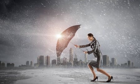 Overcoming challenges and crisis . Mixed media . Mixed mediaの写真素材