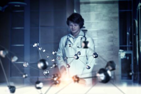 Wireless interaction and connection . Mixed media . Mixed mediaの写真素材