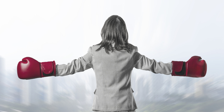 Feeling taste of victory . Mixed mediaの写真素材