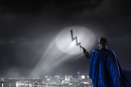 Employee with super skills . Mixed mediaの写真素材