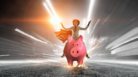 That felling of success and wealth . Mixed mediaの写真素材