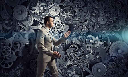 Working as one engine . Mixed mediaの写真素材