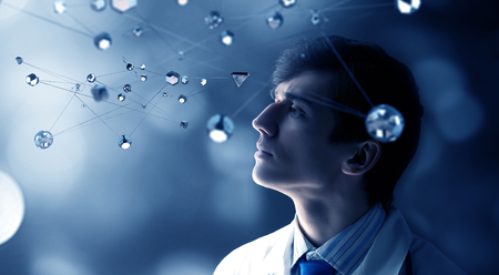 Wireless interaction and connection . Mixed mediaの写真素材