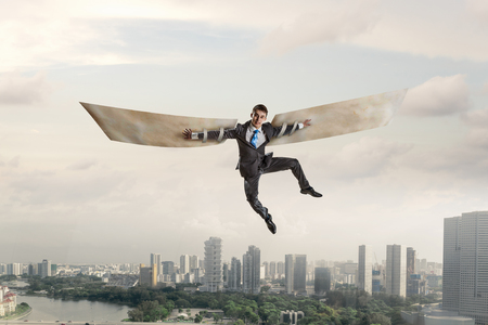 Feeling free and happy. Mixed mediaの写真素材