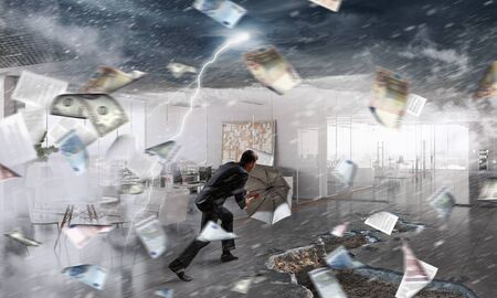 Concept of protection from crisis and troubleの写真素材