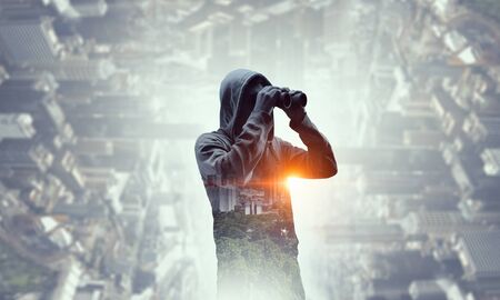 Be aware of hacker attackの写真素材