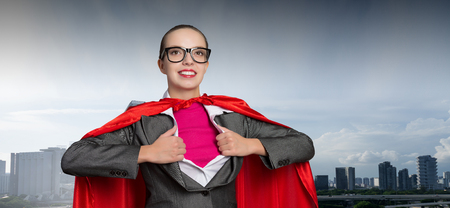 Concept of be super in businessの写真素材