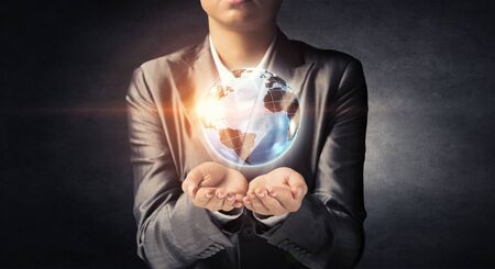 Wireless connection futuristic conceptの写真素材