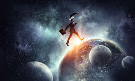 Running around the worldの写真素材