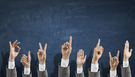 Hands showing gesturesの写真素材