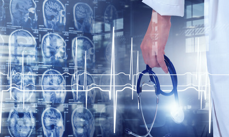 Modern medicine cardiology concept . Mixed mediaの写真素材