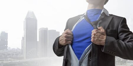 His super abilities for leading businessの写真素材