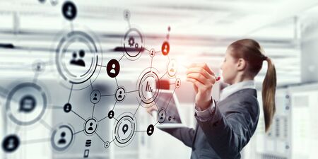 Innovative media technologies in useの写真素材