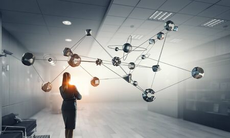 Technologies for social cooperation . Mixed mediaの写真素材