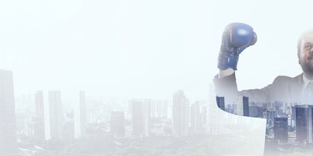 Determined to fight for success . Mixed mediaの写真素材