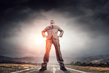 He is big boss and has powerの写真素材